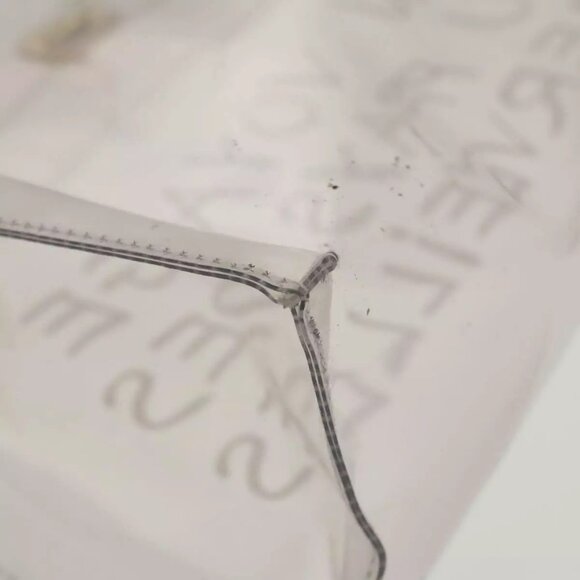 HERMES Vinyl Kelly Hand Bag Vinyl Clear Gold Auth - Picture 5 of 16